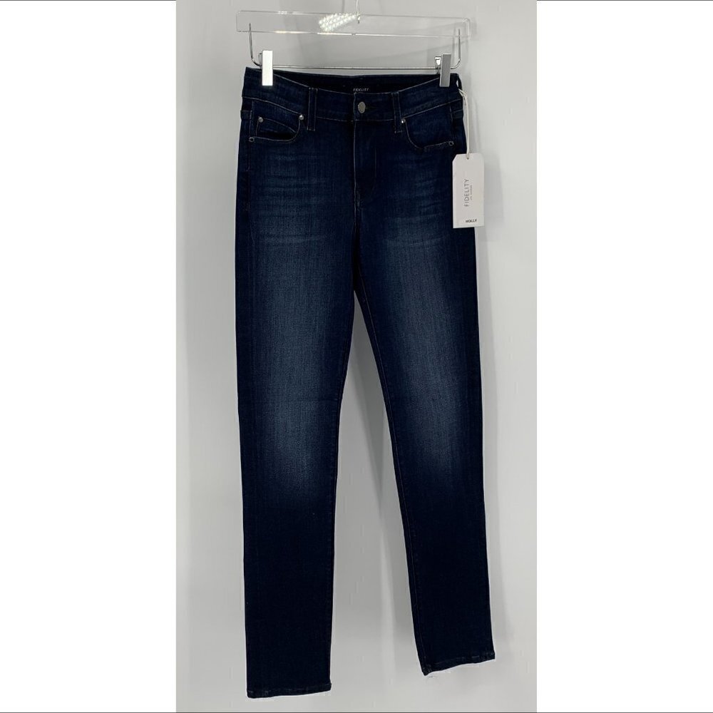Fidelity Denim Stevie slim straight jeans Richmond dark wash stretch new 26